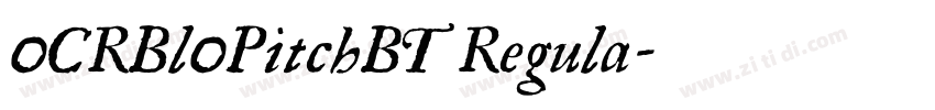 0CRBl0PitchBT Regula字体转换